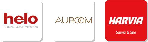 helo、Auroom、HARVIA ロゴマーク
